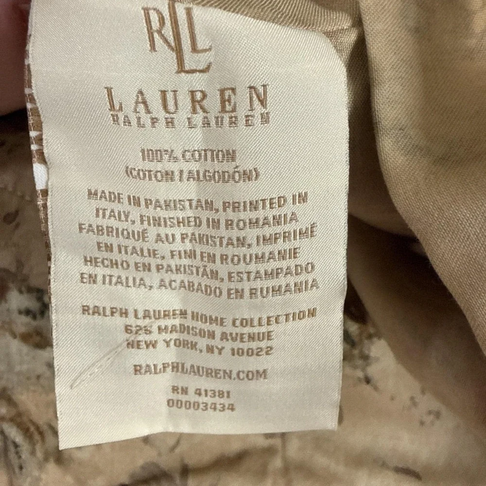 Ralph Lauren Verdonnet Paisley  2 King Shams 100% Cotton Euro Boho Traditional